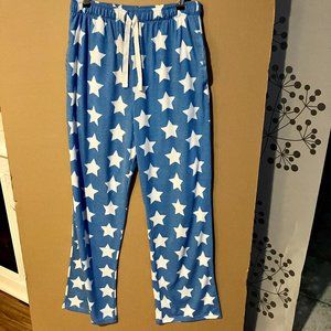 NWOT boxercraft Size Medium Blue and White Stars Lounge Pants.